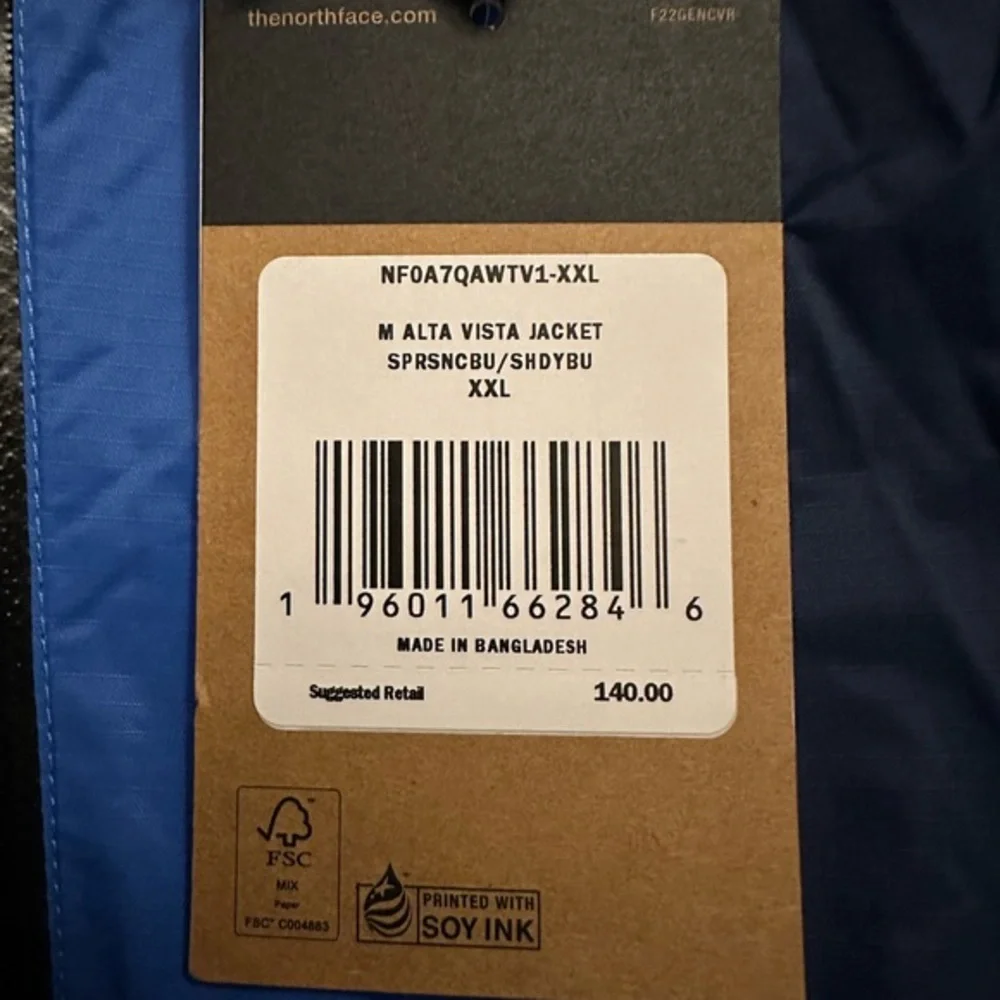 NWT THE NORTH FACE Men’s Alta Vista‎ Jacket Hooded Waterproof Wind Protection